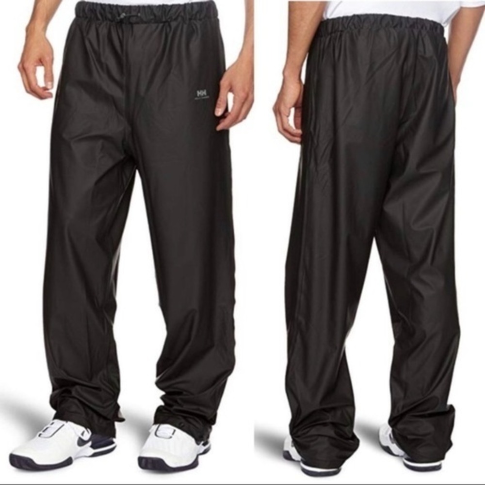 Helly Hansen Men's Voss Windproof Waterproof Black Rain Pants Size XL